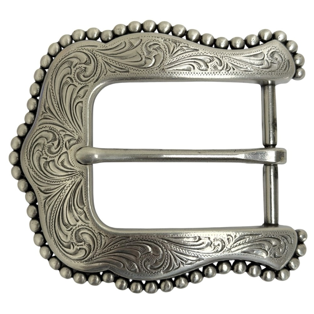 Tony Lama Silver-Tone Large Unisex Western Layla Belt Buckle 3.5"